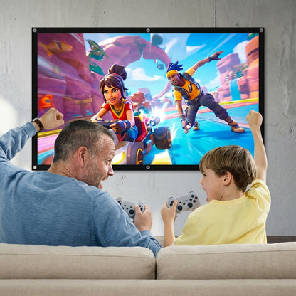 100” Portable Projector Screen 16:9 | Foldable & HD Display