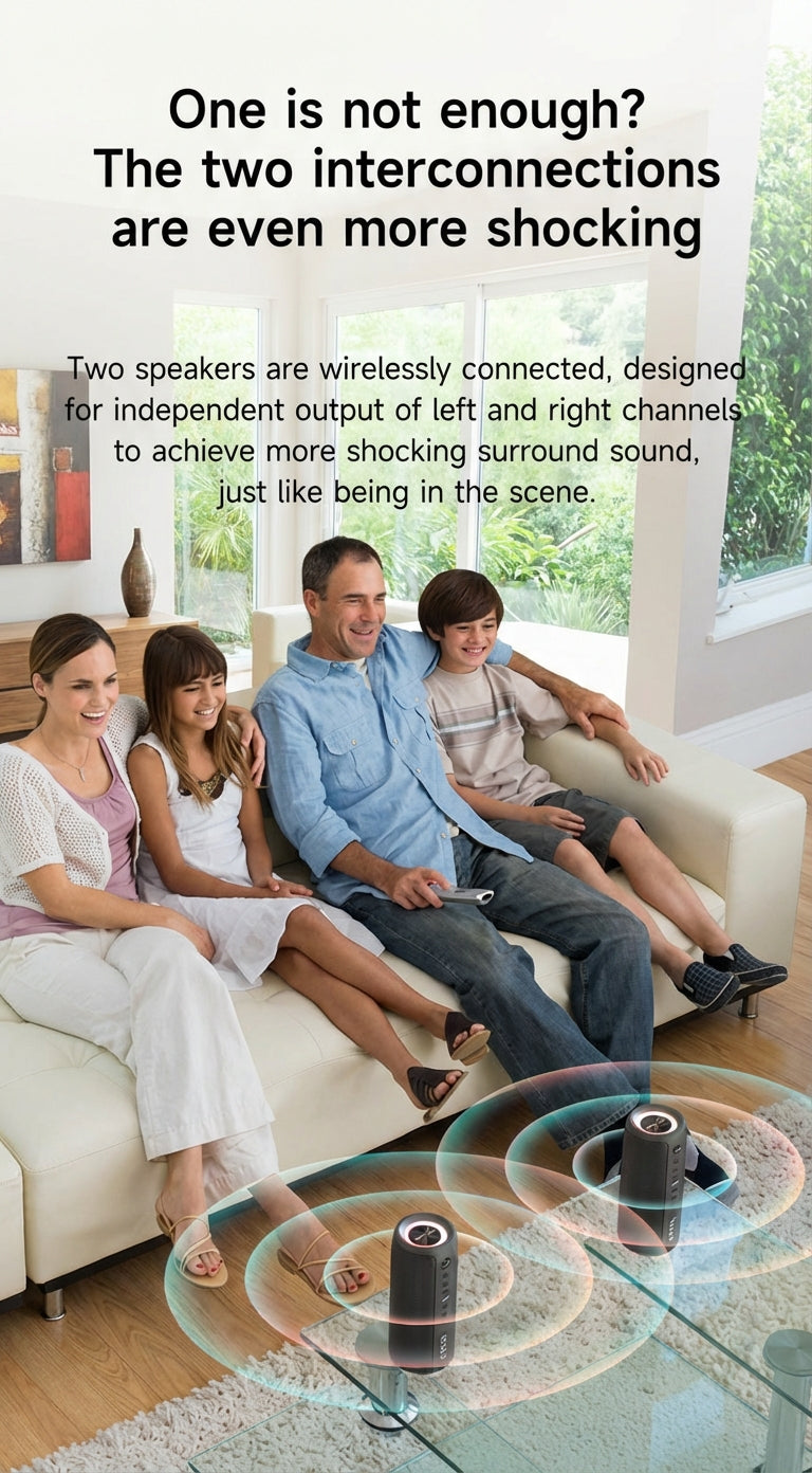 Portable Bluetooth Speaker 40W | Waterproof & Deep Bass